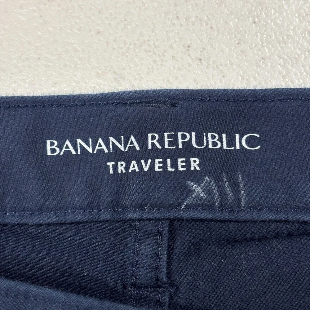 Banana Republic Jeans Mens 30x30* Blue Slim Fit TRAVELER Denim Pants Zip Fly‎